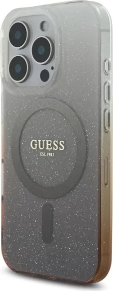 Mbështjellës MagSafe Guess IML Glitter Gradient për iPhone 16 Pro Max, kafe - 2