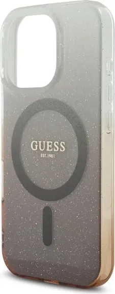 Mbështjellës MagSafe Guess IML Glitter Gradient për iPhone 16 Pro Max, kafe - 3