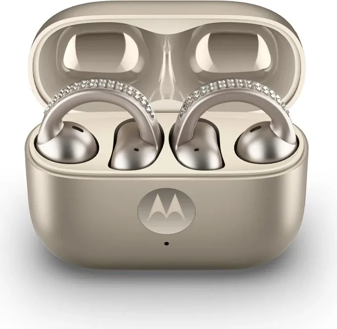 Kufje Motorola moto buds loop, wireless, Bluetooth, me kapëse për vesh, Bezhe - 1