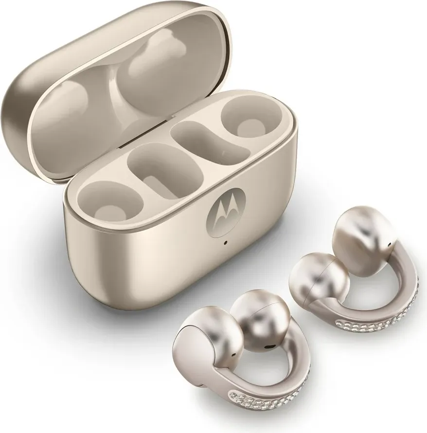 Kufje Motorola moto buds loop, wireless, Bluetooth, me kapëse për vesh, Bezhe - 2