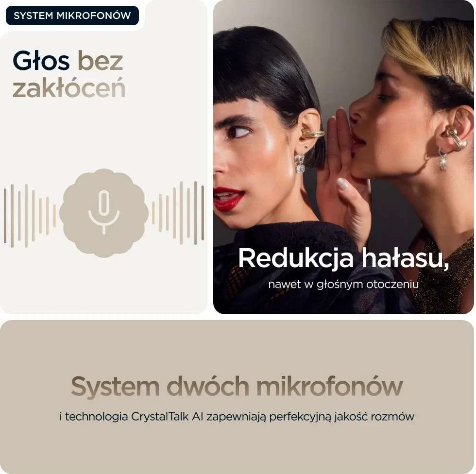 Kufje Motorola moto buds loop, wireless, Bluetooth, me kapëse për vesh, Bezhe - 14