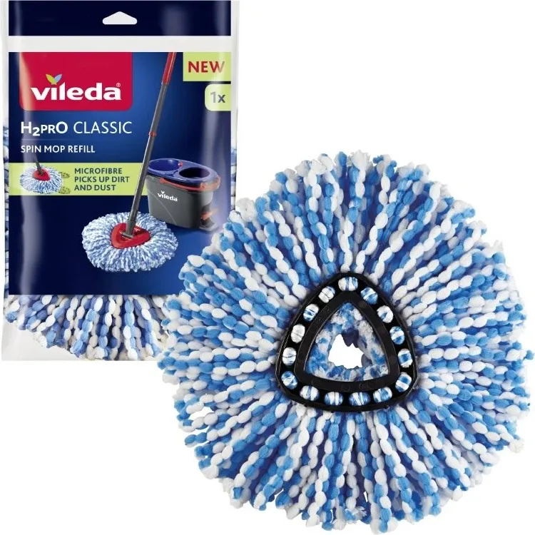 Refill për mop rrotullues Vileda H2prO Classic, 1 copë, bardhë/blu - 1
