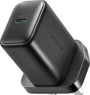 Karikues muri Joyroom JR-TCF23 25W PD/PPS, 1x USB-C, prizë UK, e zezë, me kabllo USB-C 1m