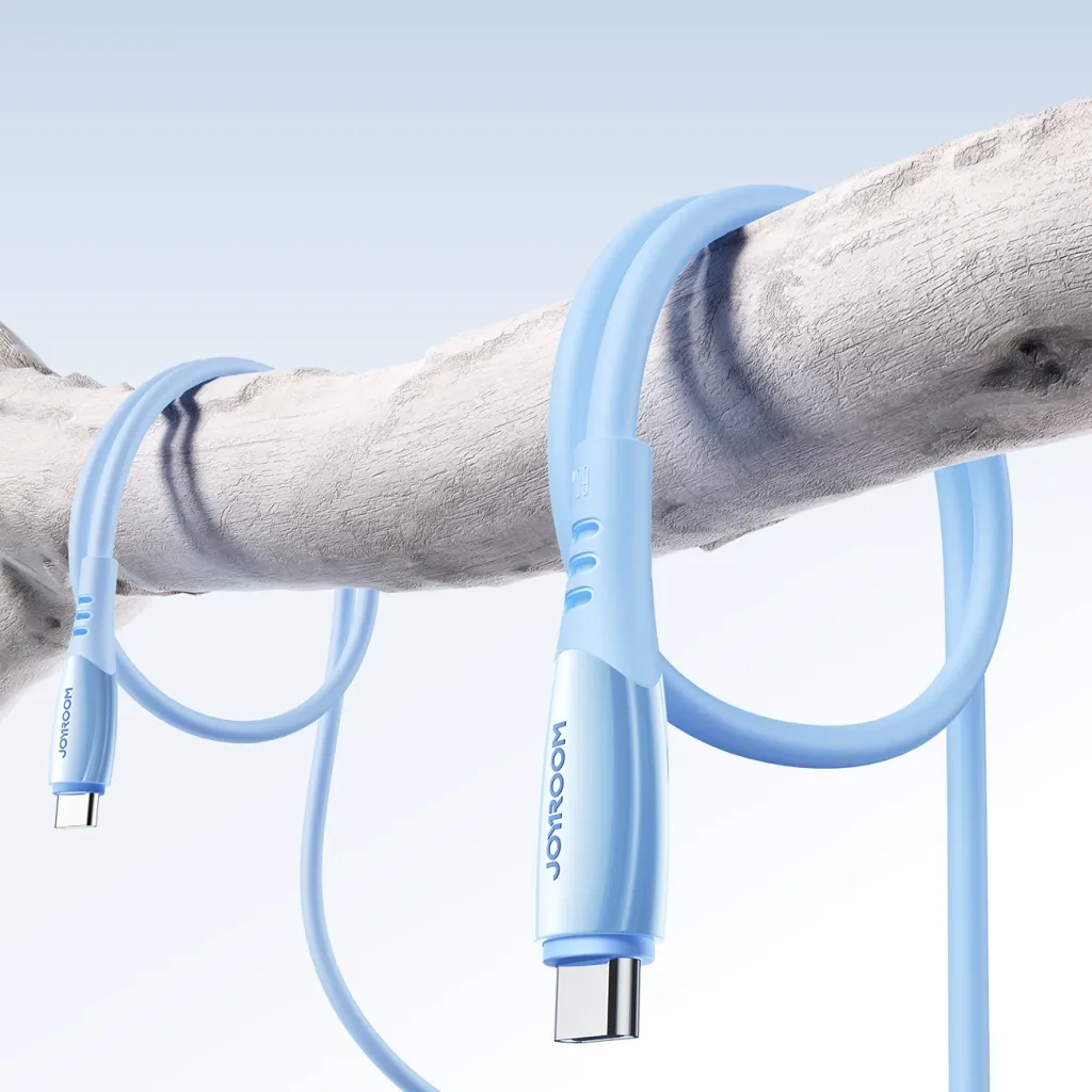 Kabllo USB-C në USB-C Joyroom S-A59 Vibrant Series 60W 1.2 m, blu - 6