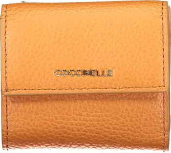Portofol për femra COCCINELLE Metallic Soft, i portokalltë