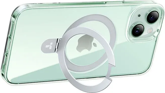 Mbështjellës Torras UPRO Ostand Clear për iPhone 15, transparent - 2
