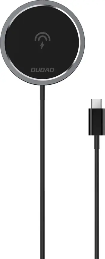 Karikues pa kabllo magnetik Dudao A12XS 15W, MagSafe kompatibil, me kabllo USB-C, zi
