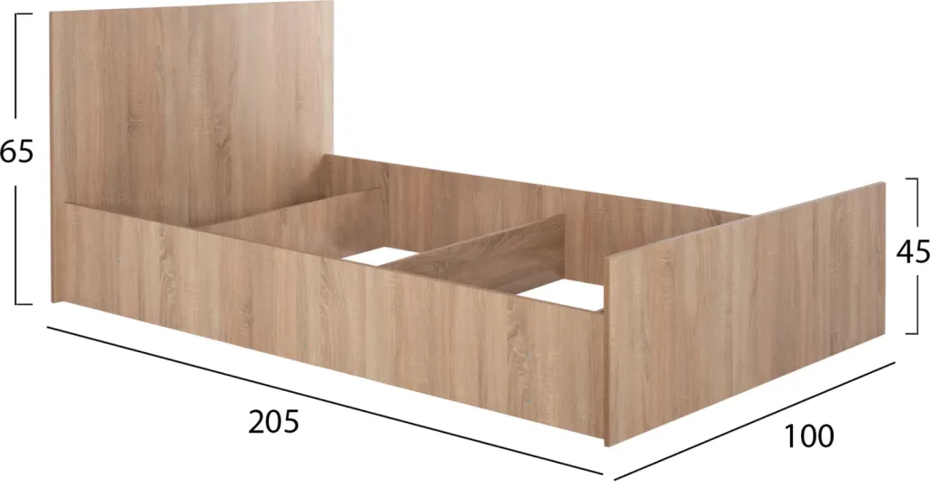 Krevat tek 90x200 ngjyrë lisi FH2433.01 - 2