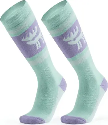 Çorape skish termale, Qunature, 037201, merino, S/M (37-42), vjollcë-jeshile