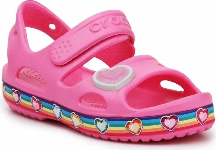 Sandale Crocs Fun Lab Rainbow për vajza, ngjyrë rozë - 1