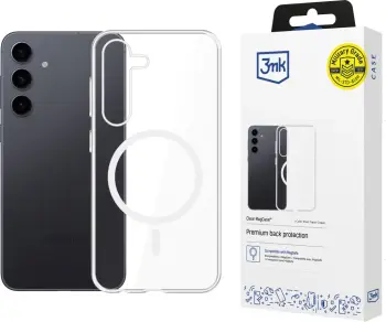 Mbështjellës, 3mk Protection, Clear MagCase për Samsung Galaxy S24, MagSafe, transparent