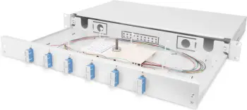Kuti splice fiber optik Digitus, 1U, SC, OS2, rack mounting, gri