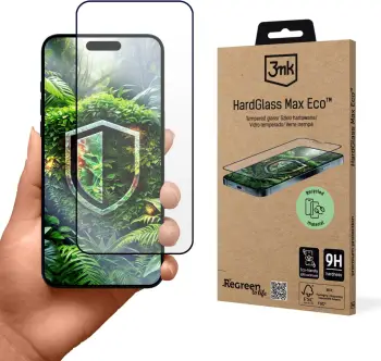 Xham i temperuar 3mk HardGlass Max Eco për iPhone 16 Pro