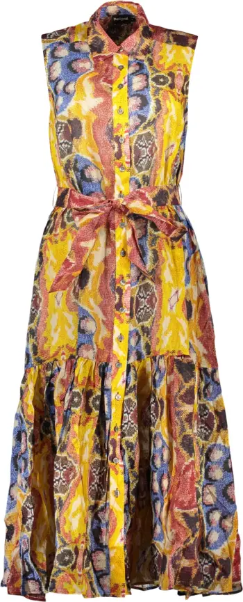 Fustan i gjatë DESIGUAL Bugs Lacroix femra, i verdhë