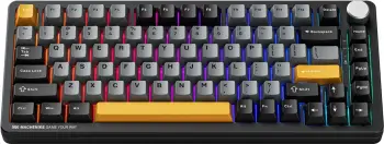 Tastierë mekanike gaming Machenike K600-B82W 75% (82 taste), tri-mode (Bluetooth/2.4GHz/USB-C), RGB, hot-swap GR Silver Switch, bateri 4000mAh, e zezë