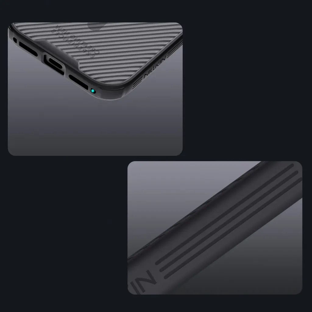 Mbështjellës Nillkin CamShield Pro MagSafe për iPhone 17 Pro Max, PC+TPU, magnet i integruar, kapak rrëshqitës i kamerës, transparent black - 10