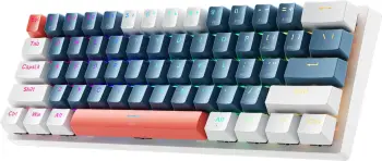 tastierë mekanike gaming me kabllo Machenike K500-B61 60% RGB hot-swap Blue Switch USB-C, kaltër dhe bardhë