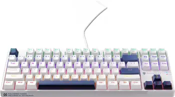 Tastierë mekanike gaming me kabllo Machenike K500B-B87 TKL 87 taste, Hot-Swap 3-pin Red Switch, LED backlight, e bardhë, set në kuti