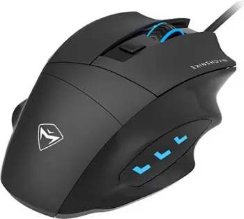 Maus gaming Machenike M3 me kabllo USB, 3200 DPI, 6 butona, me ndriçim, në kuti, i zi