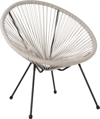 Kolltuk i jashtëm Acapulco 71x72x80Hcm (HM5872.03), zezë