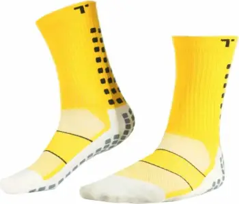 Çorape futbolli për meshkuj Trusox 3.0 Cushion M, të bardha me të verdhë