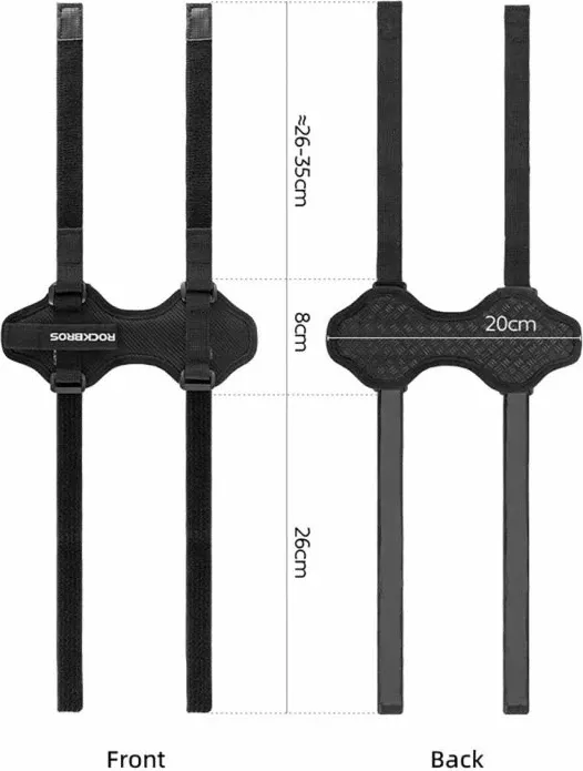 Rrip Velcro për biçikletë Rockbros 50210064001, i zi - 2