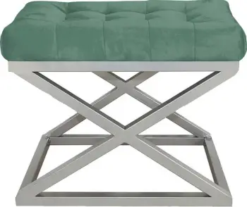 Puf Atelier del Sofa, ngjyrë argjendi dhe e gjelbër