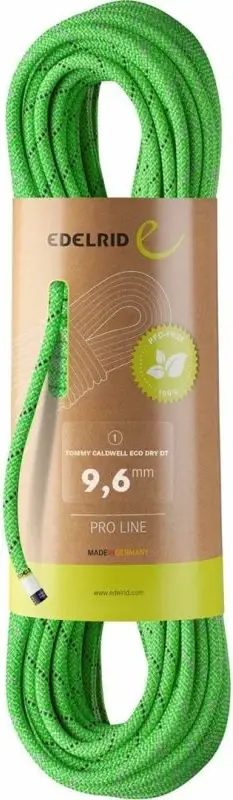 Litar ngjitje EDELRID Tommy Caldwell eco dry dt 9.6mm 60m, i gjelbër