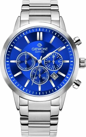 Orë dore meshkuj Giewont GW8510-B3, argjendtë/blu