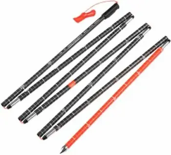 Shufra skijimi Mammut Carbon Probe 280, të zeza/të kuqe, set 2 copë