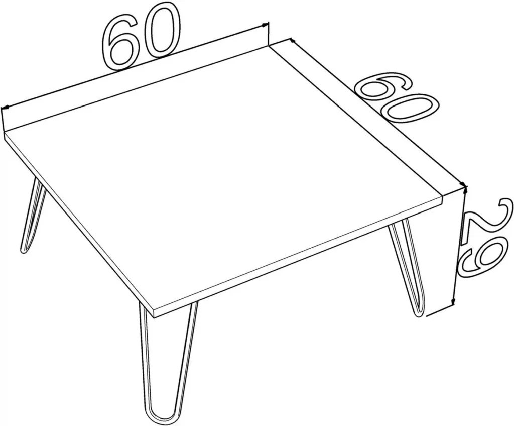 Tavolinë kafeje Sillia FH9180.02 e bardhë 60x60x29Y cm - 2