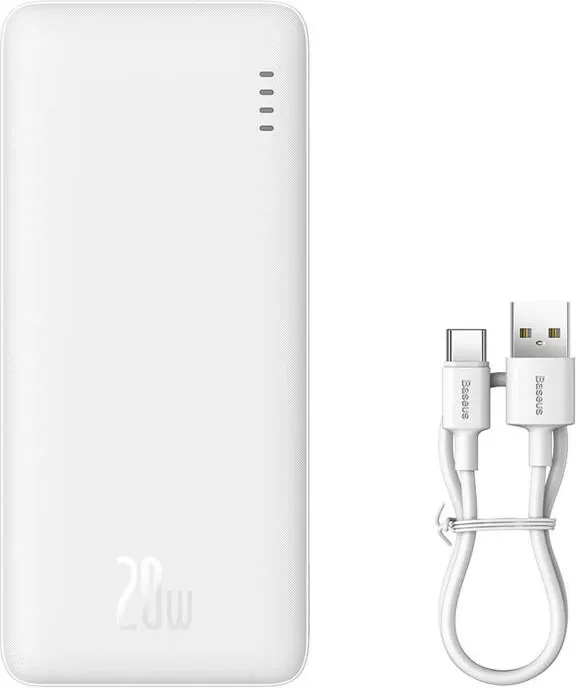 Powerbank Baseus Airpow 10000mAh, 20W, i bardhë - 7