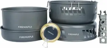 Set gatimi Fire Maple me djegës alkooli, gri e errët