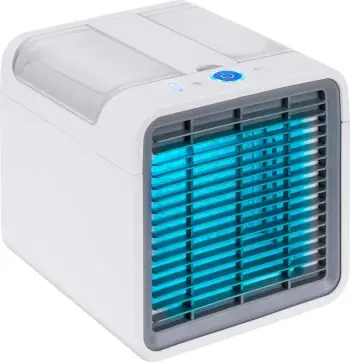 Freskues ajri mini portativ, Elit AC-24, 3-në-1, depozitë 400 ml, 3 shpejtësi, 5W USB, i bardhë
