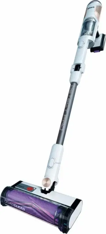 Fshesë me korrent pa kabllo me shkop, Shark, Detect PRO IW1611EU, 240 W, kapacitet 0.42 L, bateri deri 60 min, vetë-zbrazëse, White / Beats Brass