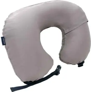 Jastëk udhëtimi LayOn ergonomik, 25×14×12 cm, me xhep, gri