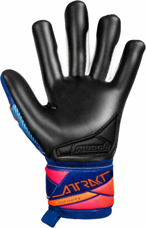 Doreza portieri për fëmijë Reusch Attrakt Infinity Evolution NC, të zeza-kaltër - 3