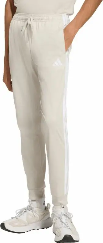 Pantallona meshkuj adidas 3-Stripes Tricot Regular Tapered JY7721, bezhë