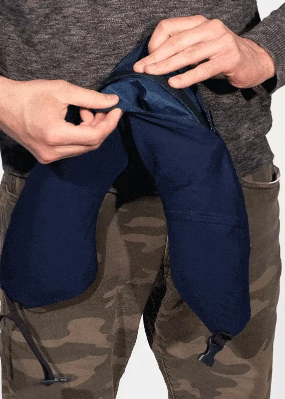 jastëk udhëtimi LayOn ergonomik me xhep, 25×14×12 cm, i verdhë - 5