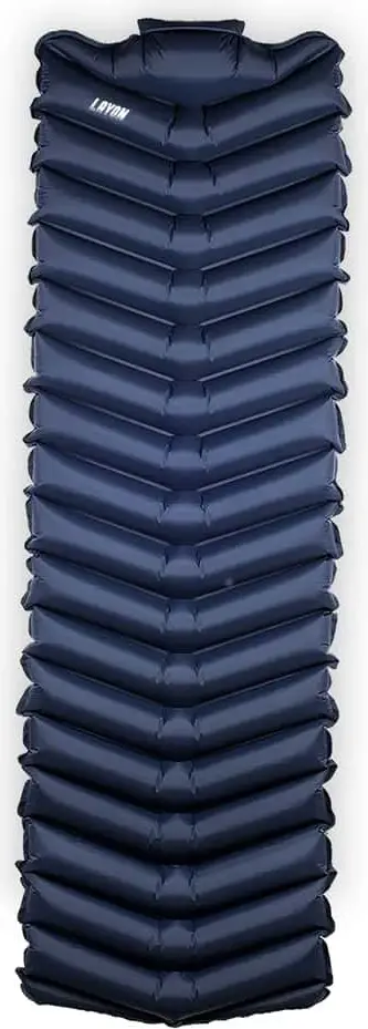 Dyshek kampingu LayOn LAYON 200 x 65 x 7 cm, me jastëk të integrum, AirFlow, blu e errët