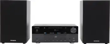 Sistem mini stereo Hi‑Fi Aiwa MSBTU-550 50W RMS me CD, Bluetooth 5.0, FM, USB, set me 2 altoparlantë, e zezë