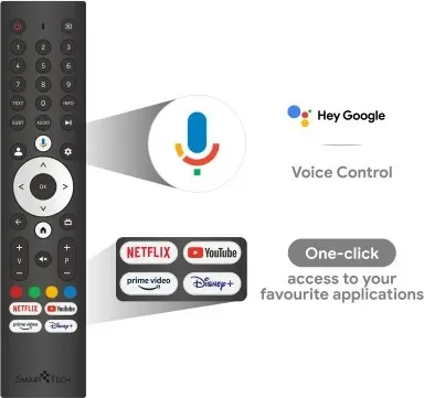 Televizor SmartTech 32" HD Google TV 32HG01V, 8GB, D-LED, gri - 4