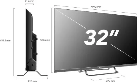 Televizor SmartTech 32" HD Google TV 32HG01V, 8GB, D-LED, gri - 5