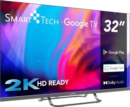 Televizor SmartTech 32" HD Google TV 32HG01V, 8GB, D-LED, gri - 7