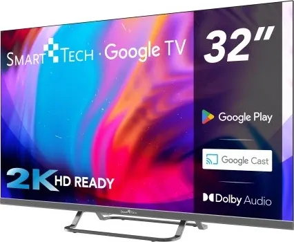 Televizor SmartTech 32" HD Google TV 32HG01V, 8GB, D-LED, gri - 8