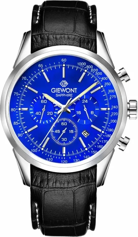 Orë dore meshkuj Giewont GW7650-A3, silver blue, set - 1