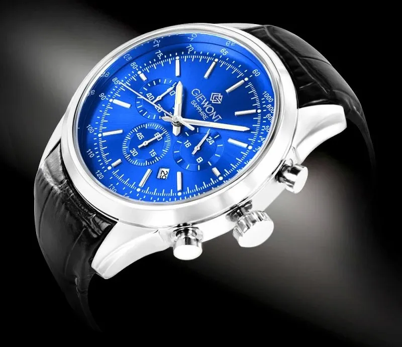 Orë dore meshkuj Giewont GW7650-A3, silver blue, set - 2