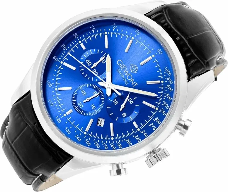 Orë dore meshkuj Giewont GW7650-A3, silver blue, set - 3