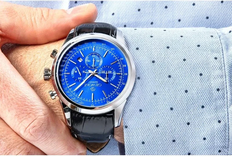 Orë dore meshkuj Giewont GW7650-A3, silver blue, set - 5