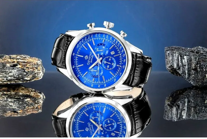 Orë dore meshkuj Giewont GW7650-A3, silver blue, set - 6